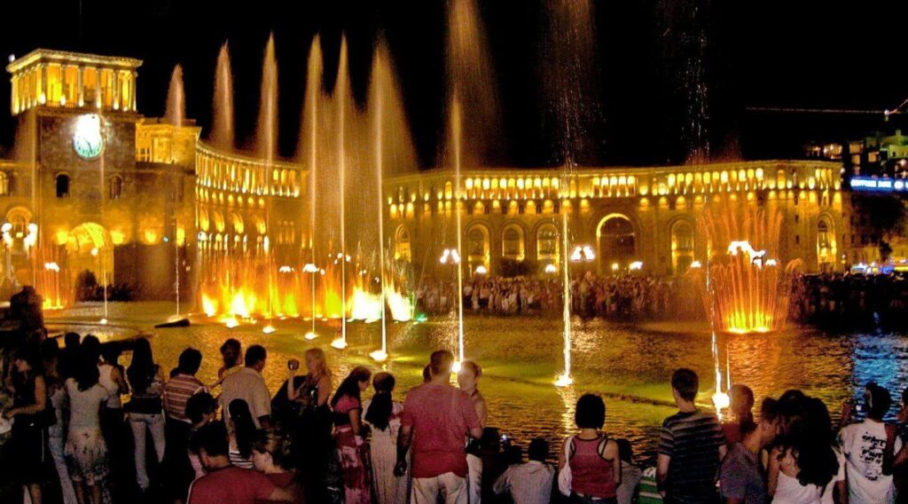 dancing yerevan republic square dancing fountain Armenia 1