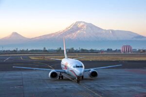 Zvartnots International Airport in Yerevan, Armenia