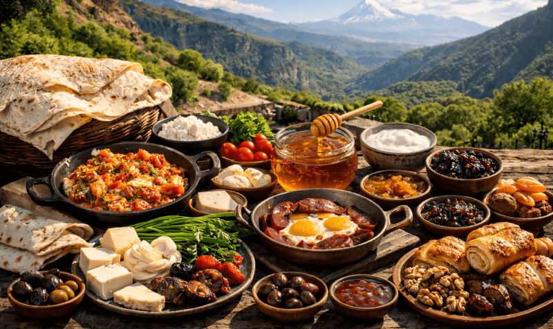 الفطور-الأرمني-التقليدي-أشهر-انواع-الأكل-في-ارمينيا